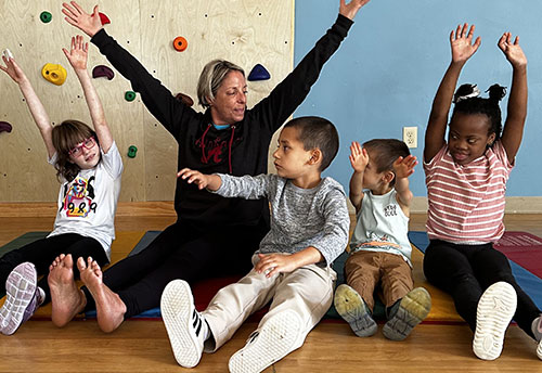 a teacher and students