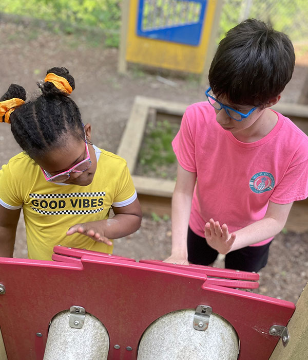 two children playing